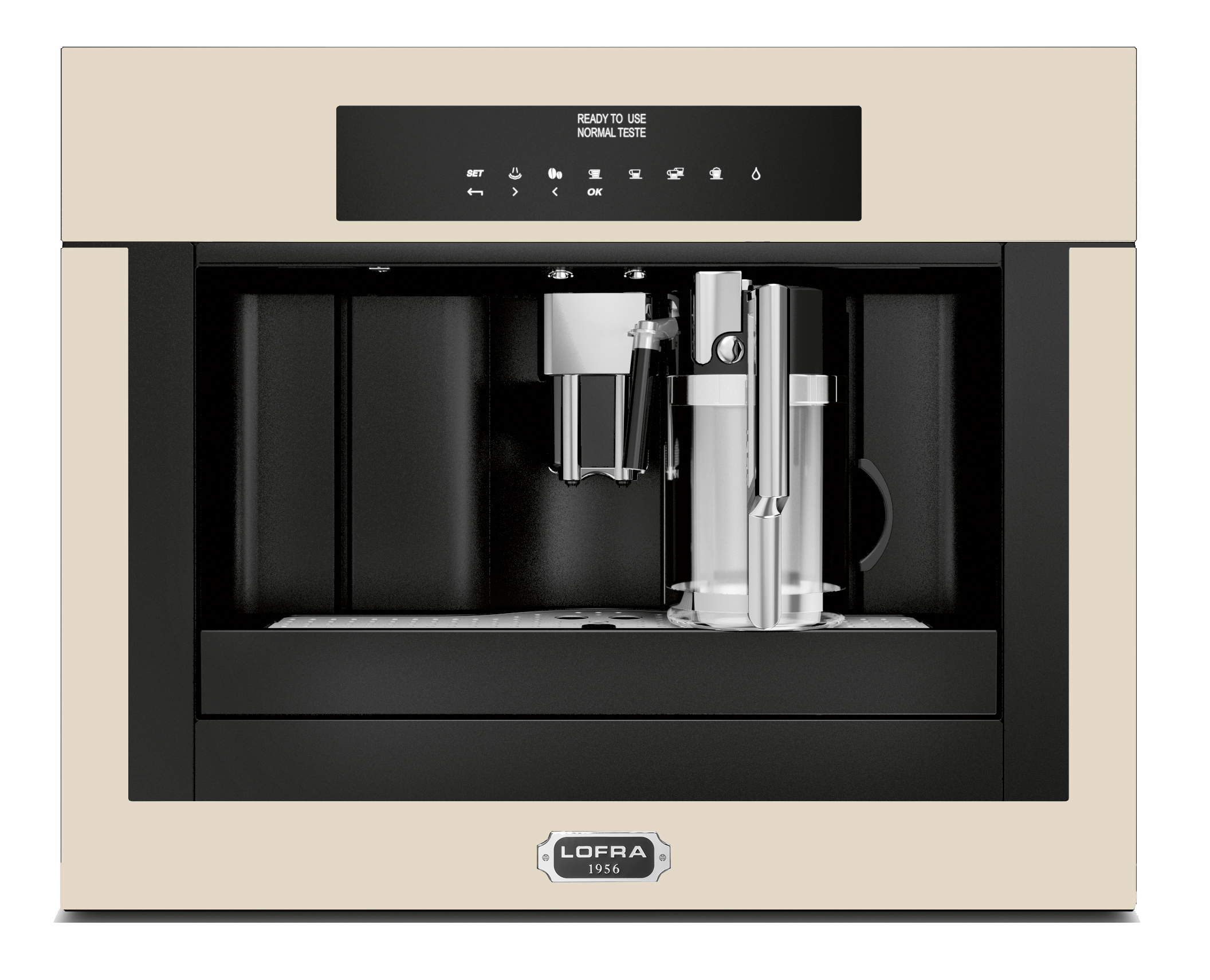 lofra-ybrbi66t-machine-caf-encastrable-ivoire-chrome image 1
