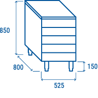 cool-head-inox-d-5-bloc-tiroirs-neutre-5-compartiments image 2