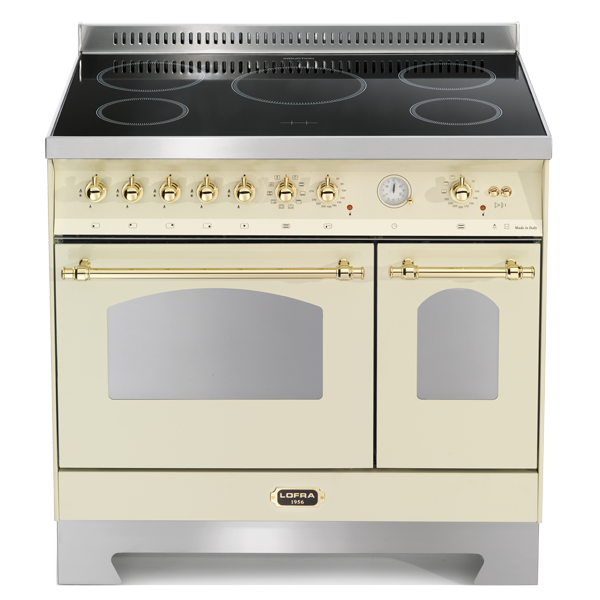 lofra-dolcevita-rbid96mfte-5i-cuisini-re-induction-ivoire-laiton-90-cm image 1