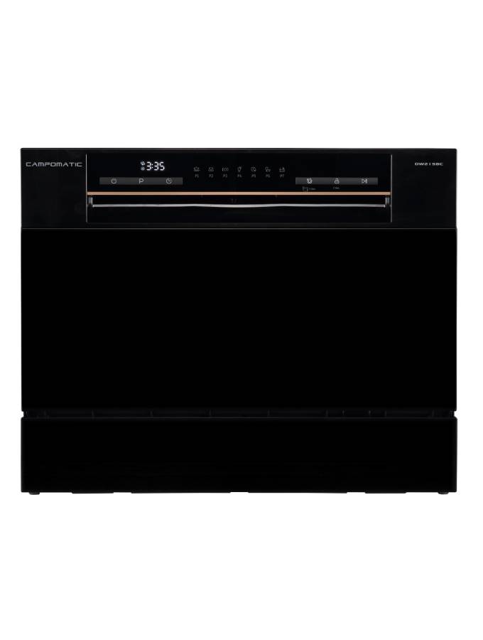 campomatic-dw215bc-lave-vaisselle-noir-compact-pose-libre image 1