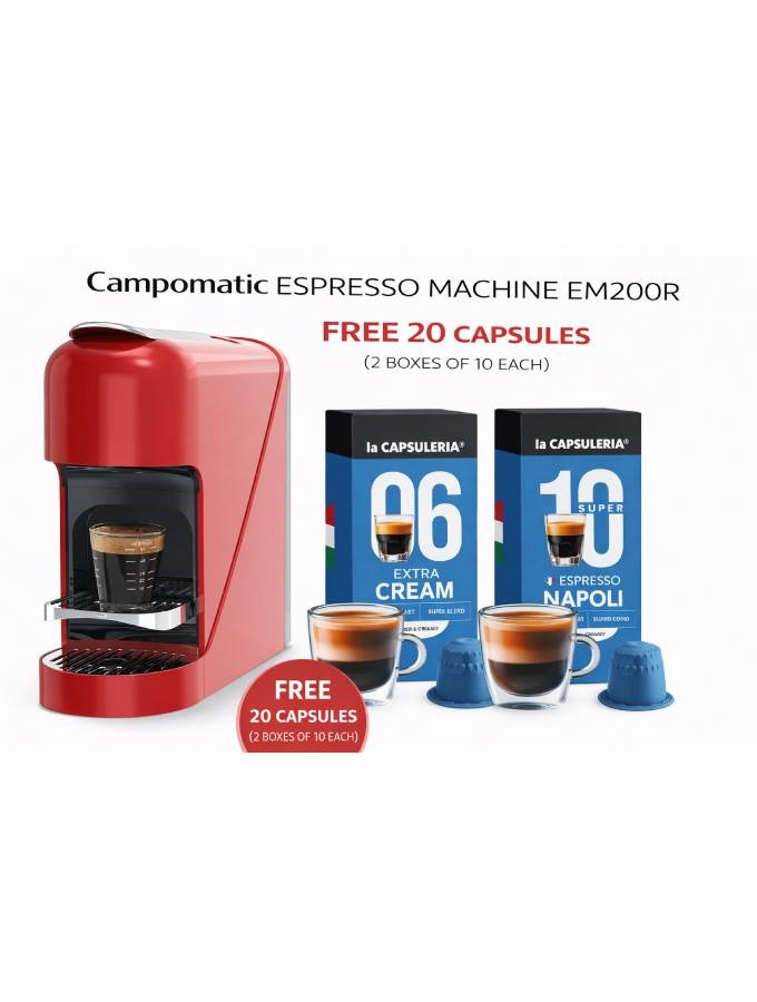 campomatic-em200r-machine-caf-capsules-rouge-20-bars image 2