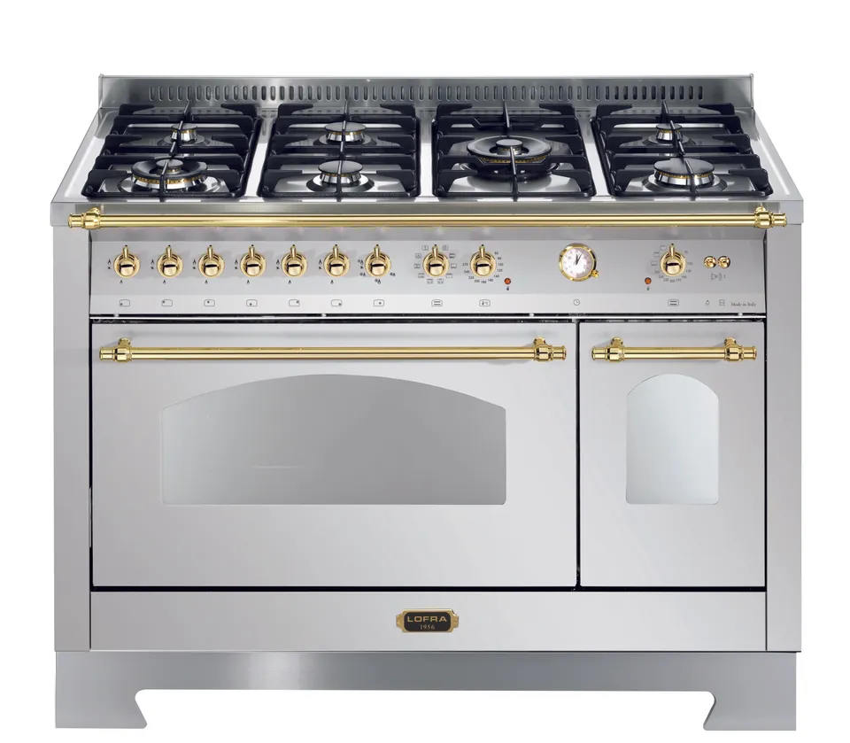 lofra-dolcevita-rsd126-cuisini-re-gaz-120-cm-inox-laiton image 1