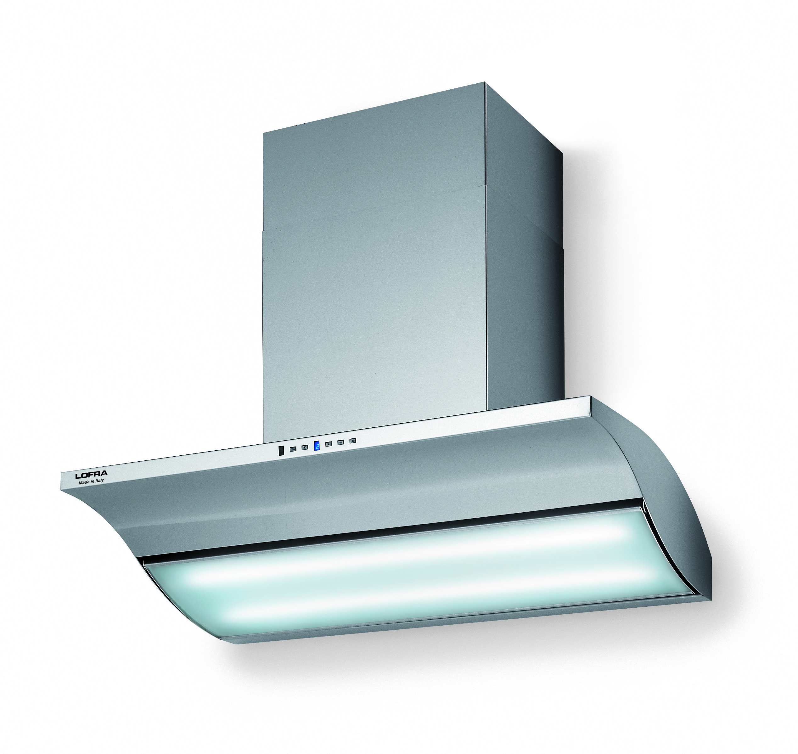 lofra-holly-90-hotte-murale-90-cm-inox-verre-blanc image 1