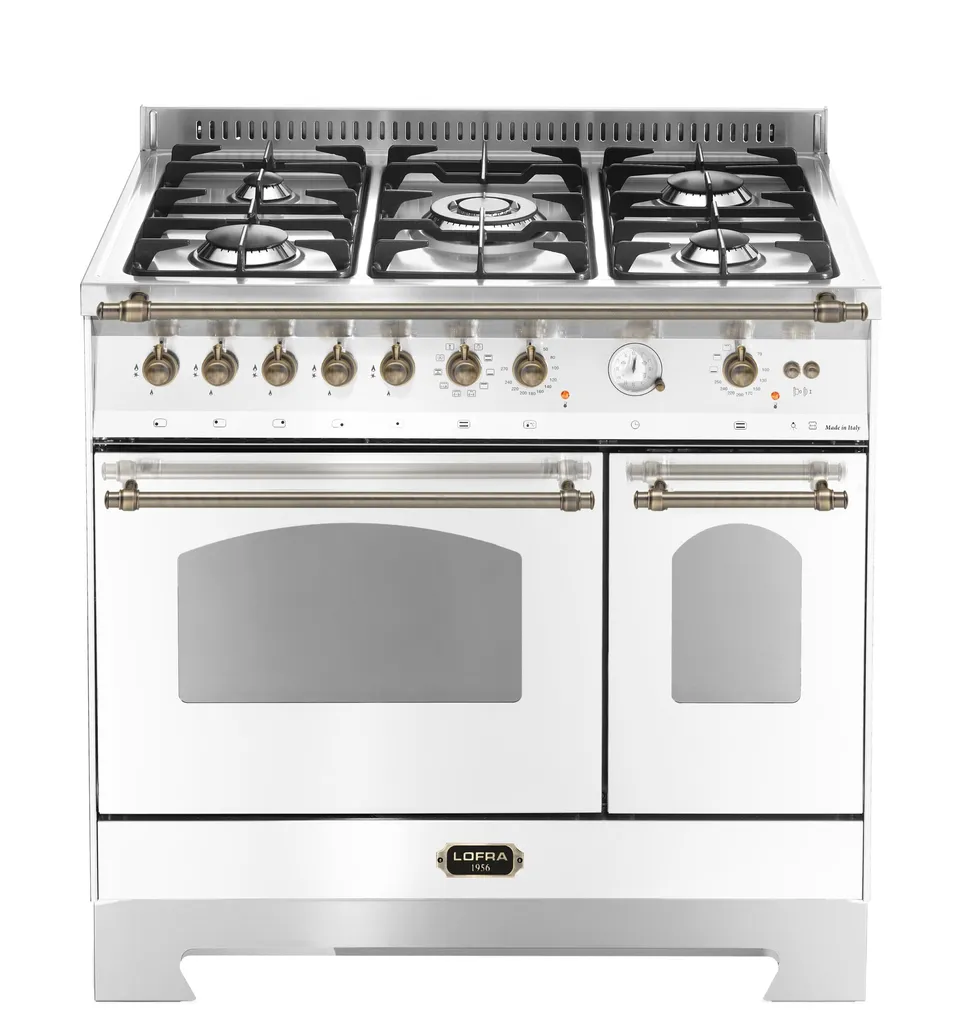 lofra-dolcevita-rbpd96mfte-ci-cuisini-re-blanc-perle-bronze-5-feux image 1