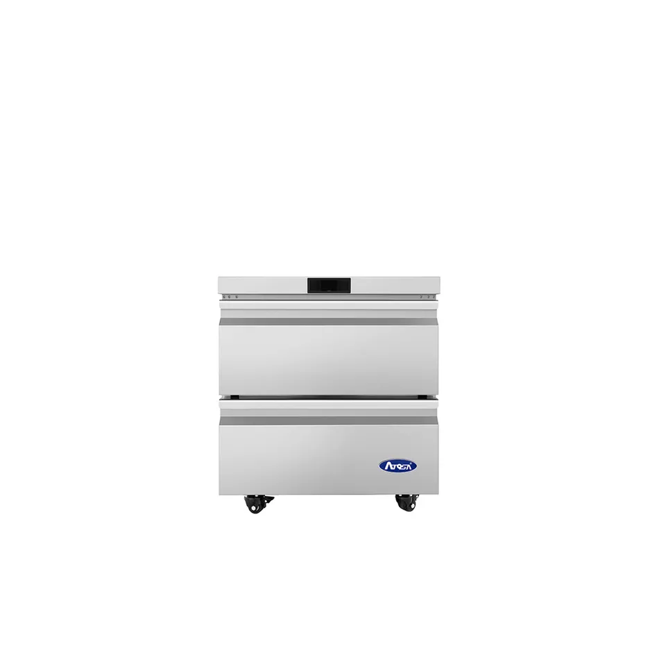 atosa-auf27d2-cong-lateur-bas-inox-2-tiroirs-gn-1-6 image 1