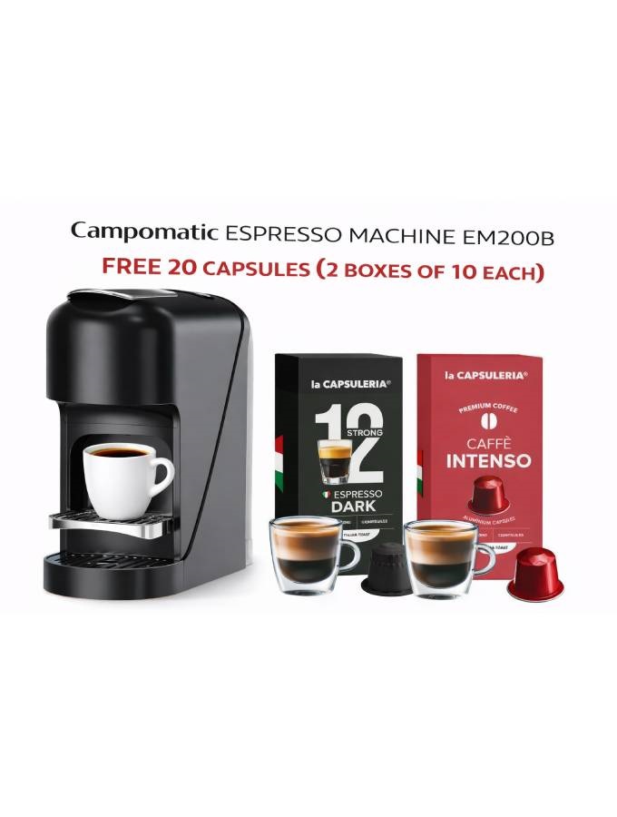campomatic-em200b-machine-capsules-espresso-20-bar-noir image 2