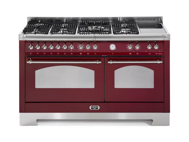 lofra-dolcevita-rrd156mft-cuisini-re-150-cm-rouge-burgundy-chrome image 1