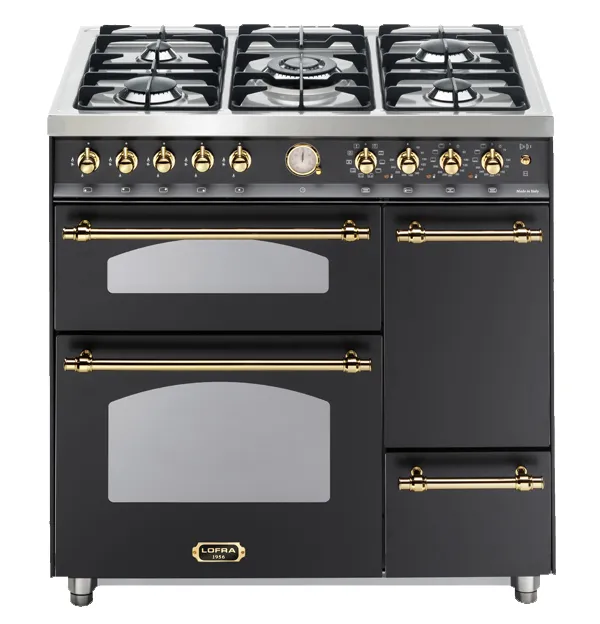 lofra-dolcevita-rnmt96mf2et-cif-cuisini-re-noir-mat-laiton-5-feux image 1