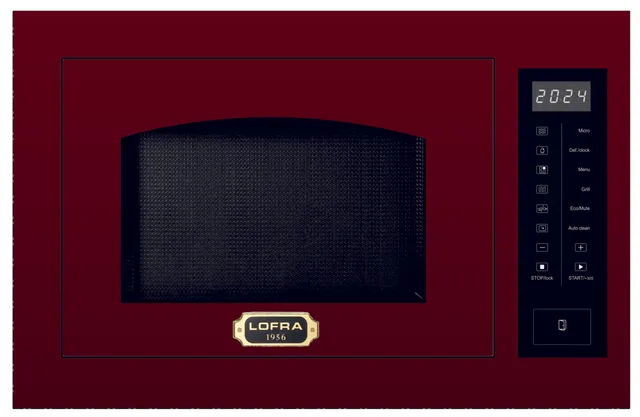 lofra-fmrr6t25me-o-micro-ondes-25l-burgundy-grill-laiton image 1