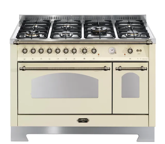 lofra-dolcevita-rbid126mft-e-2aeo-cuisini-re-120-cm-ivoire-bronze image 1