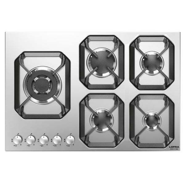 lofra-built-in-hobs-hls7b0-plaque-gaz-75-cm-inox-4-feux image 1