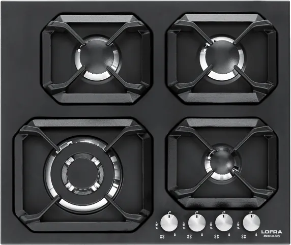 lofra-hlnm6g0-plaque-gaz-3-feux-60-cm-noir-mat-triple-couronne image 1