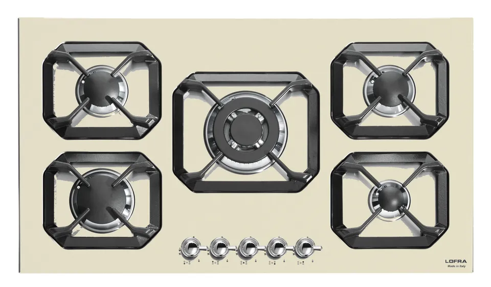 lofra-dolcevita-hrbi9a0-table-cuisson-gaz-ivoire-chrome-90 image 1