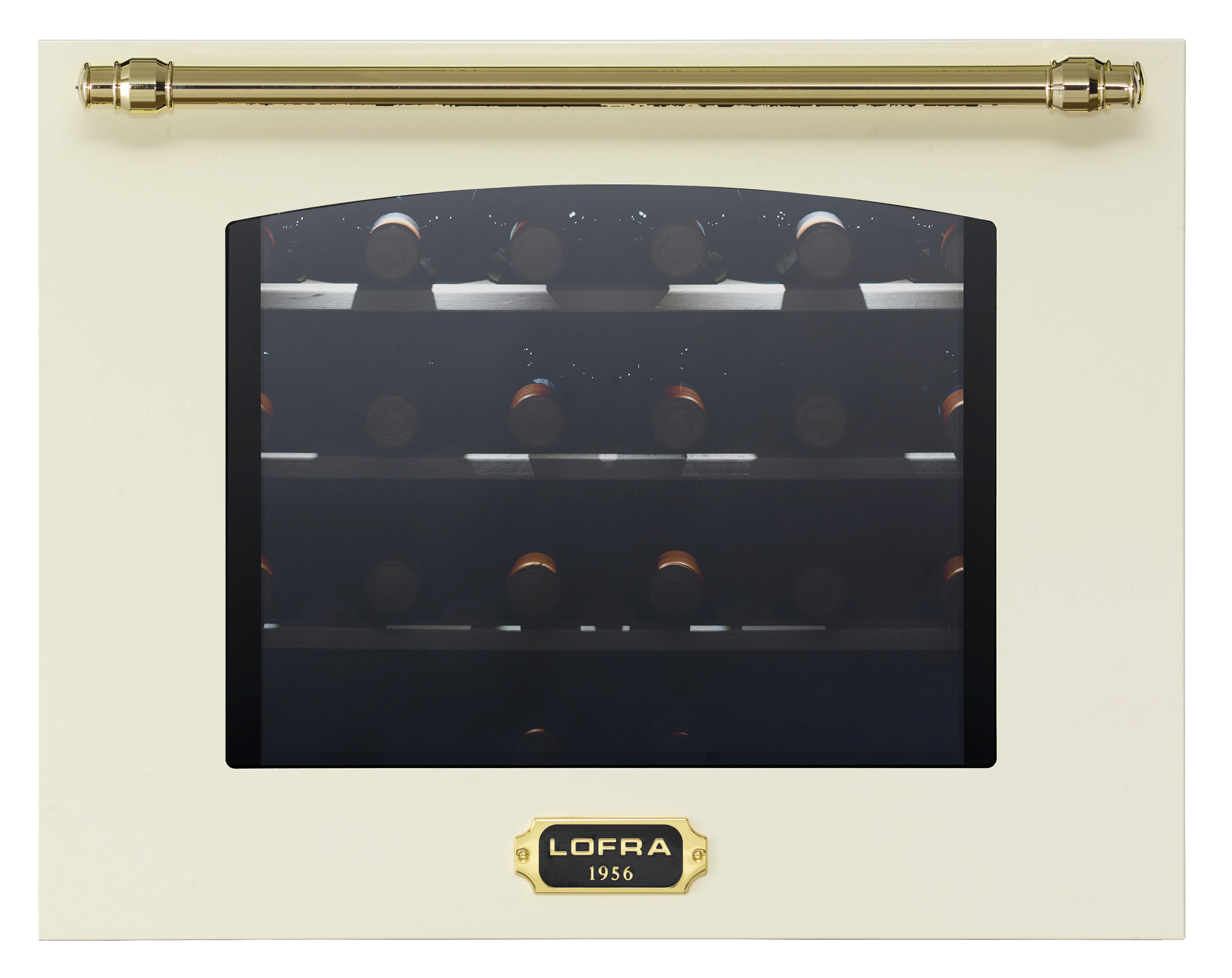 lofra-bottle-cooler-zbrbi24t-cave-vin-24-bouteilles-ivoire-laiton image 1