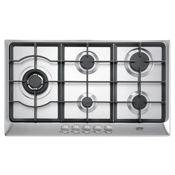 lofra-hds9t0-plaque-gaz-inox-90-cm-4-feux-triple-couronne image 1