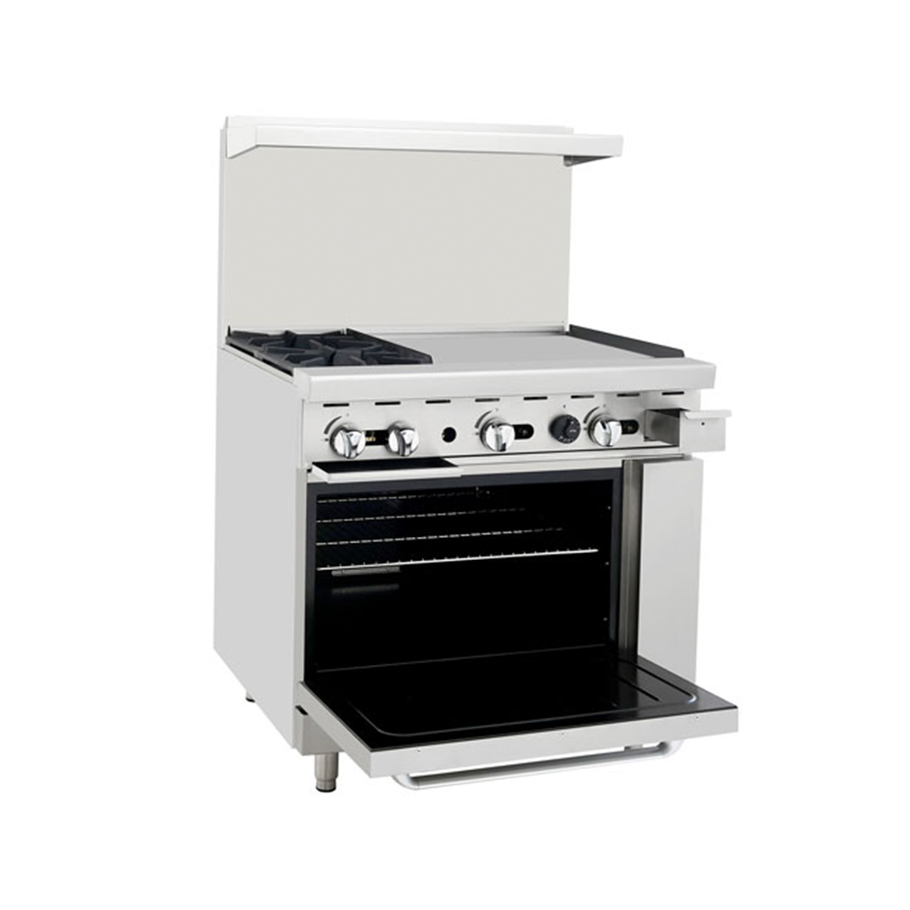 atosa-cookrite-agr-2b24gr-piano-gaz-2-feux-griddle-inox image 2