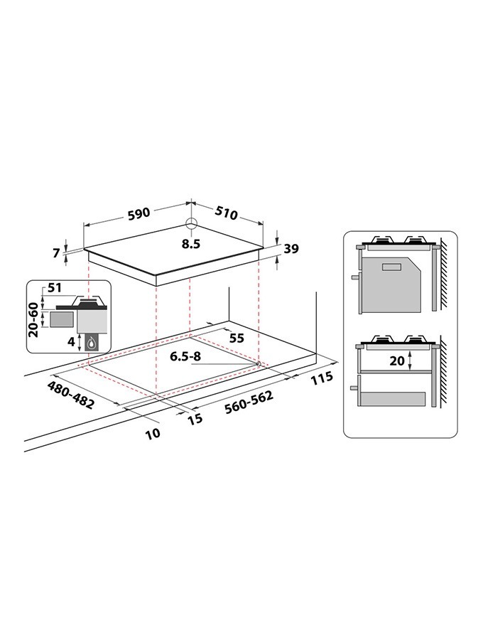 campomatic-gowl-628-nb-four-encastrable-noir-62-l image 2