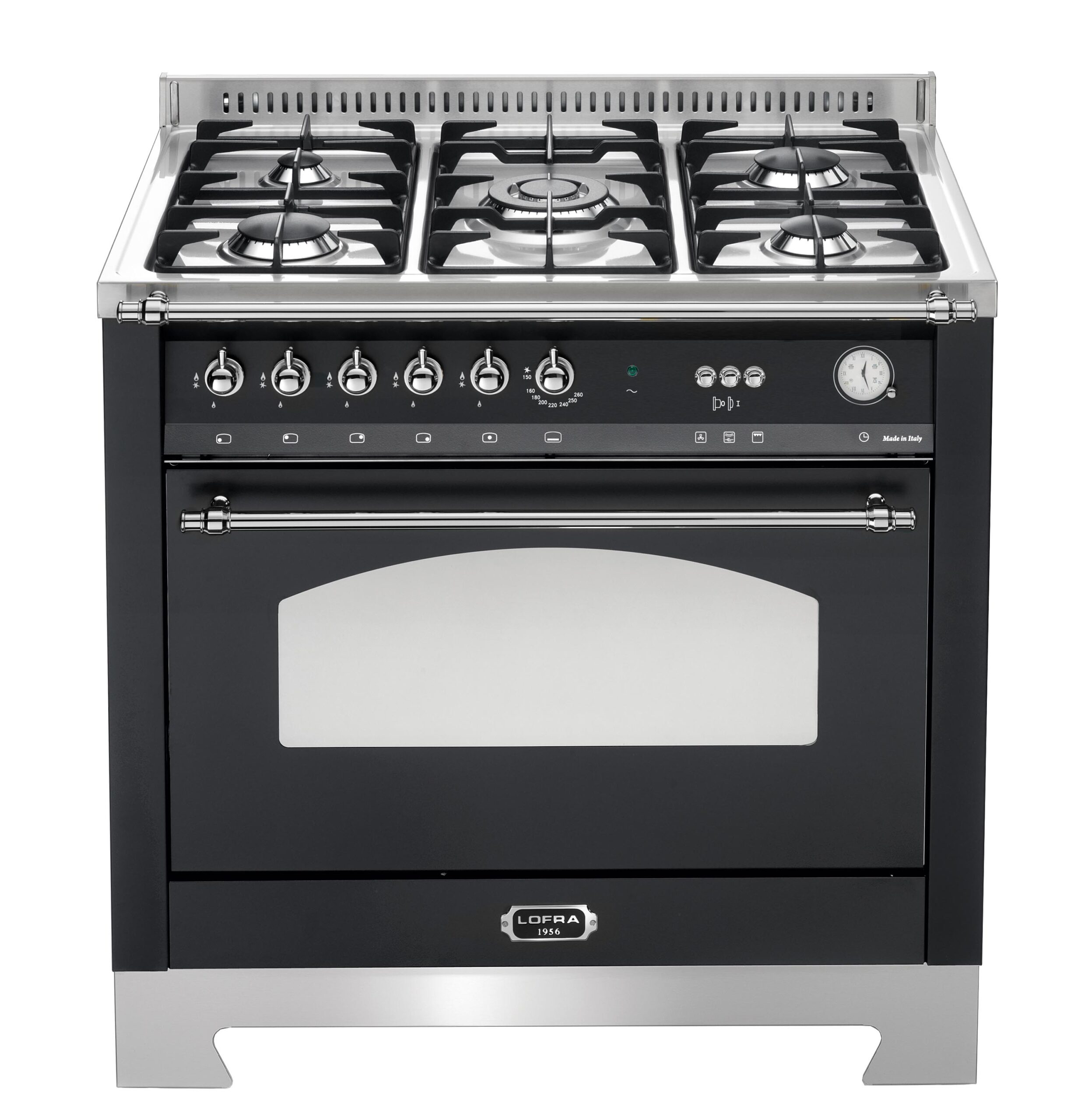 lofra-dolcevita-rnmg96gvgt-ci-cuisini-re-gaz-noir-mat-chrome image 1