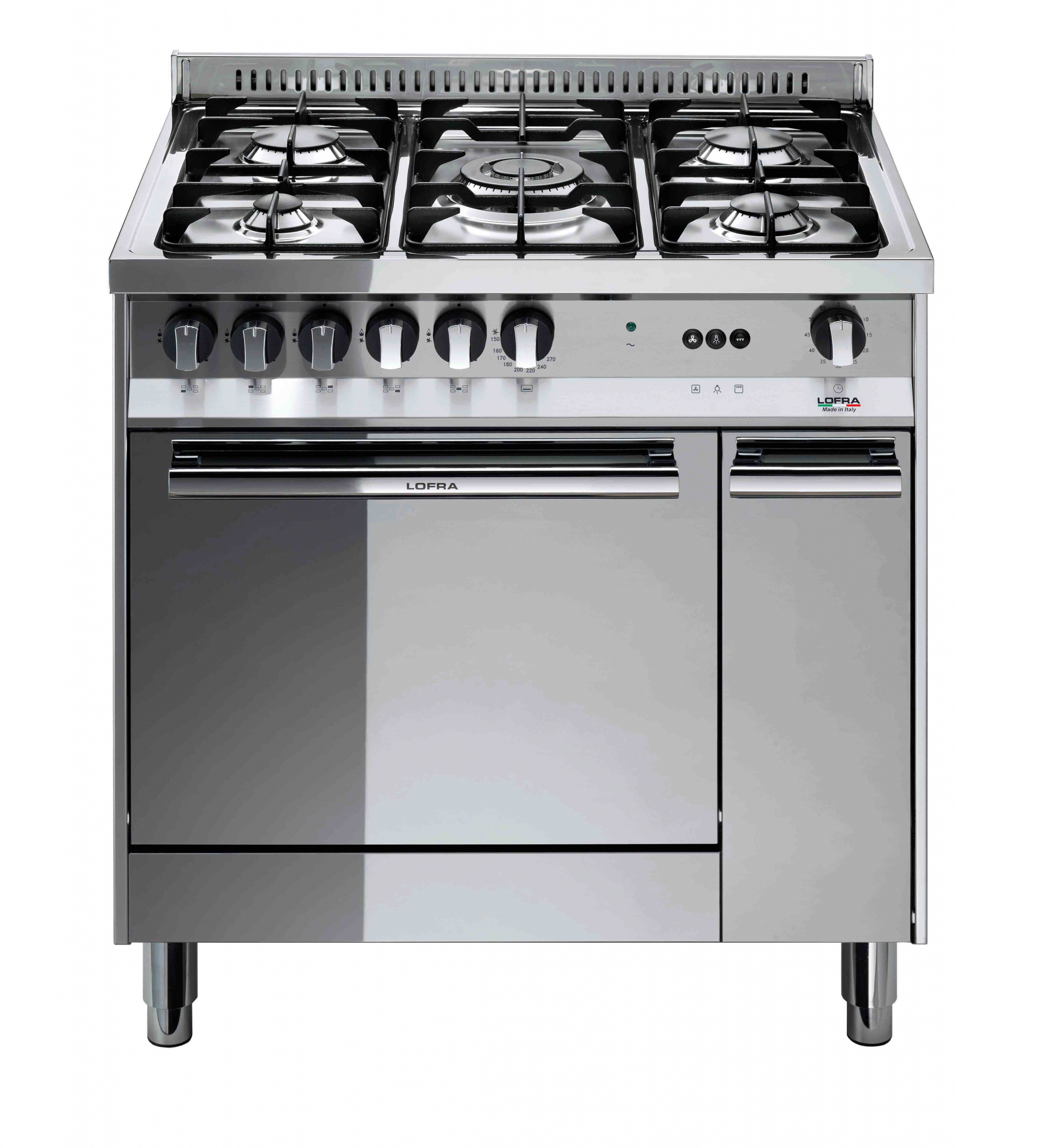 lofra-maxima-mt86gv-c-cuisini-re-inox-gaz-4-feux-four-72l image 1