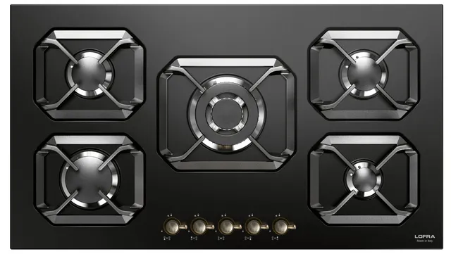 lofra-dolcevita-hrnm9a0-plaque-gaz-noir-mat-bronze-90cm image 1