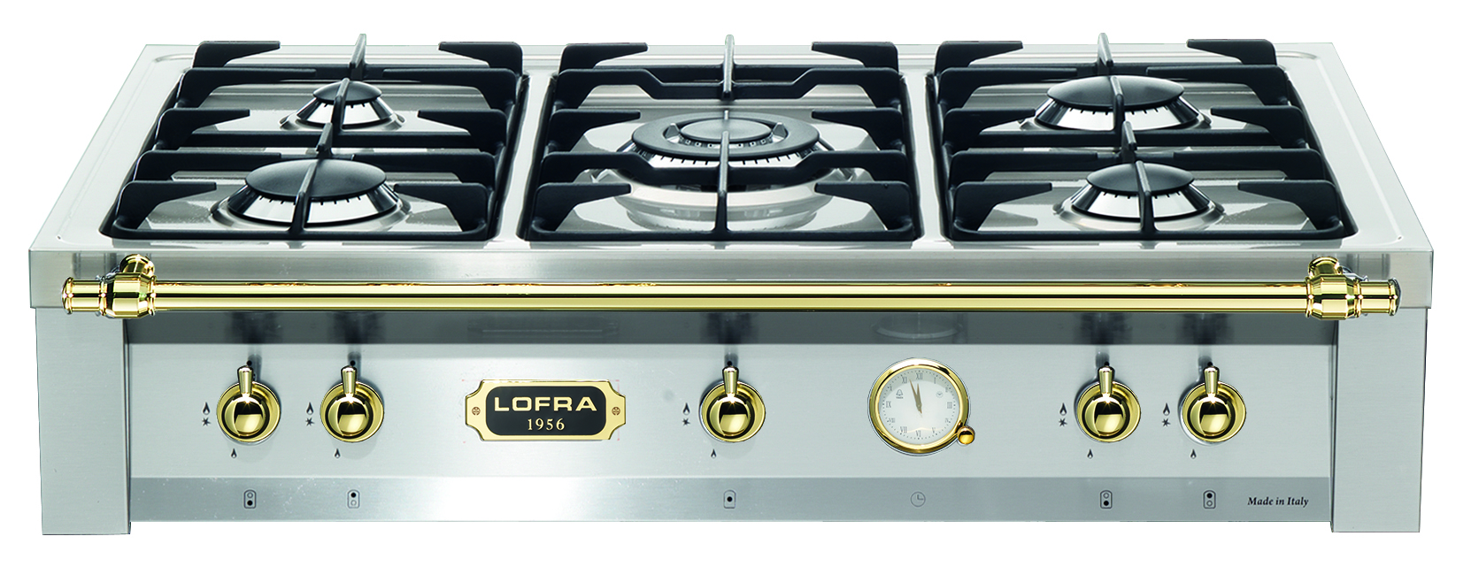 lofra-dolcevita-trs96-5-table-90-cm-inox-laiton-4-feux image 1