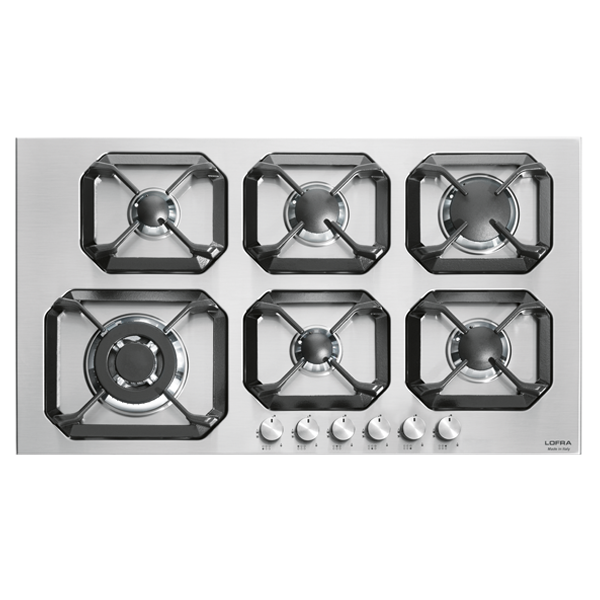 lofra-hls9s0-plaque-gaz-90-cm-inox-5-feux-triple-couronne image 1