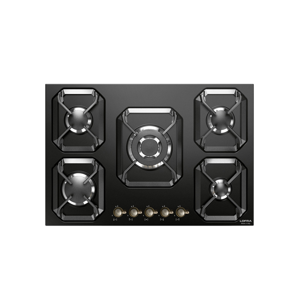 lofra-dolcevita-hrnm7a0-table-gaz-70-cm-noir-mat-bronze image 1
