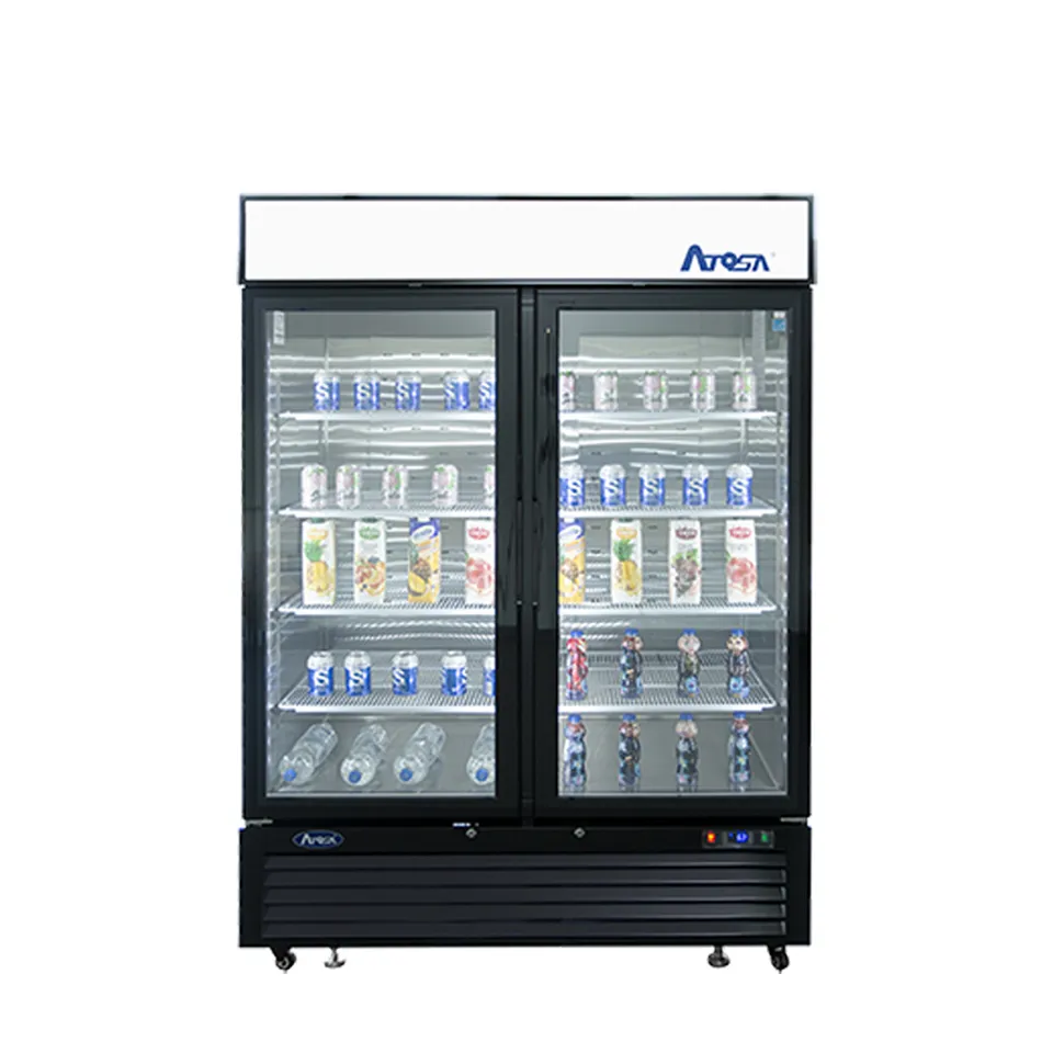 atosa-mcf8723gr-vitrine-r-frig-r-e-2-portes-noire-led image 1