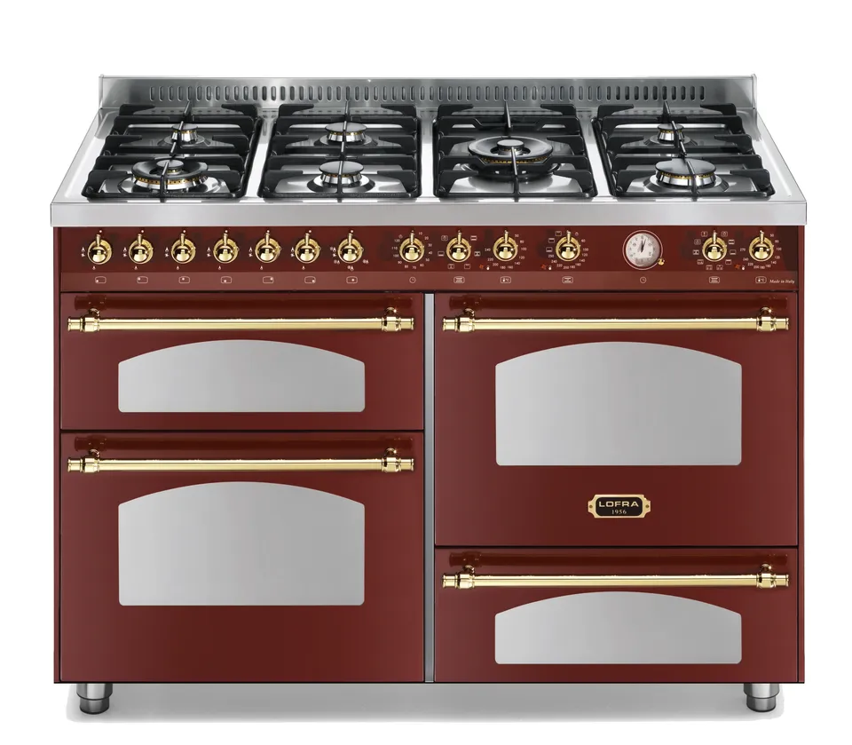 lofra-dolcevita-rr126smfet-cuisini-re-120-cm-rouge-laiton image 1