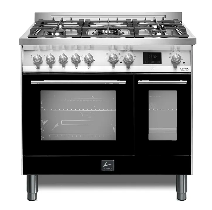 lofra-curva-inox-pnmd96mfte-ae0-cuisini-re-90-cm-noir-mat-5-feux image 1