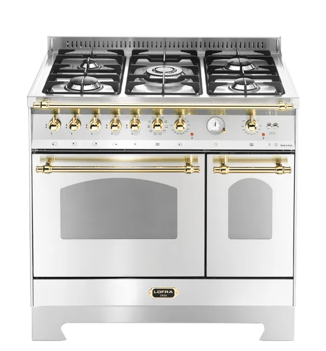 lofra-dolcevita-rbpd96mfte-ci-cuisini-re-90-cm-blanc-laiton image 1