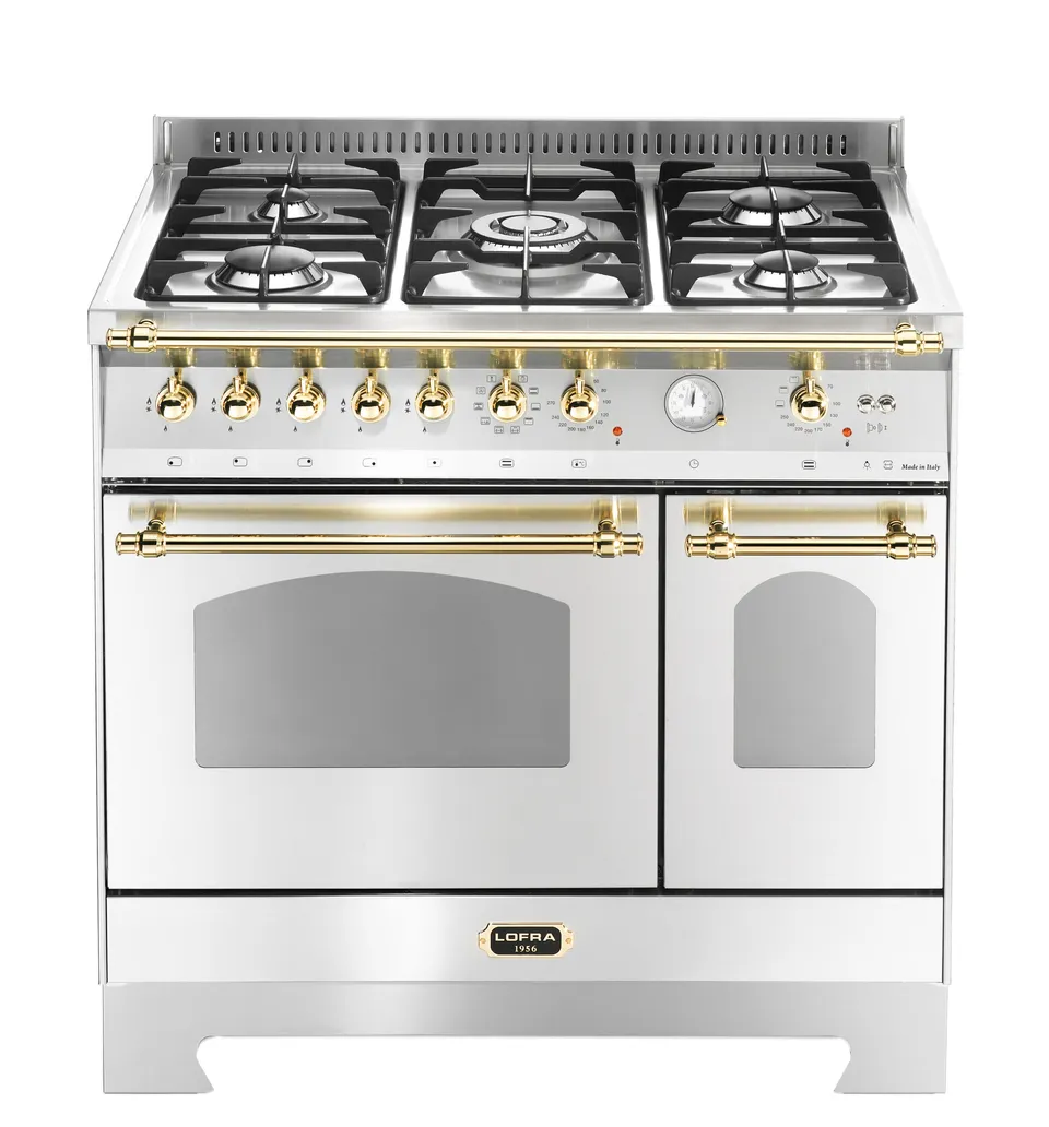 lofra-dolcevita-rbpd96mfte-ci-cuisini-re-90-cm-blanc-laiton image 1