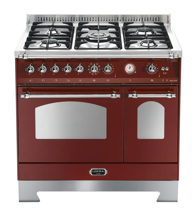 lofra-dolcevita-rrd96mfte-ci-cuisini-re-gaz-rouge-chrome image 1