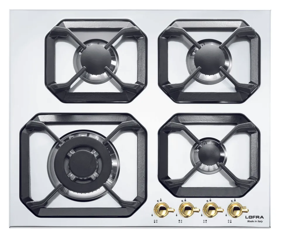 lofra-hrbp6g0-plaque-gaz-dolcevita-blanc-perle-laiton image 1