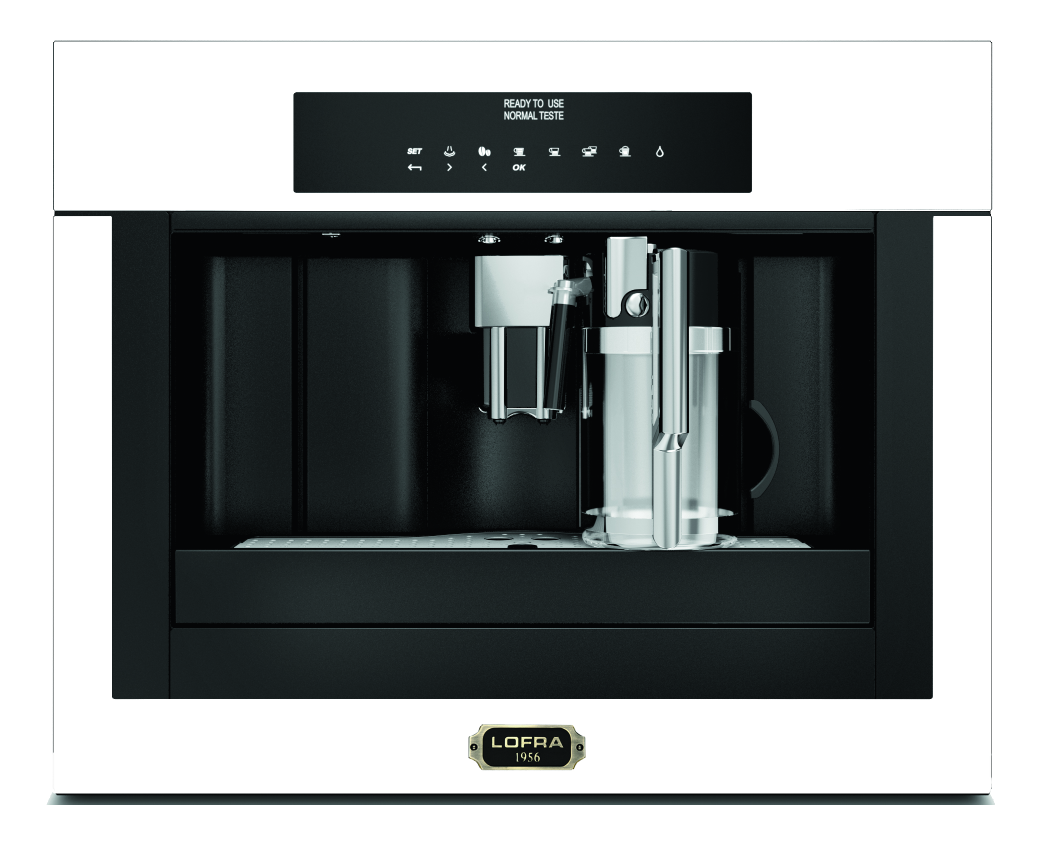 lofra-ybrpb66t-machine-caf-encastrable-blanc-perle-bronze image 1