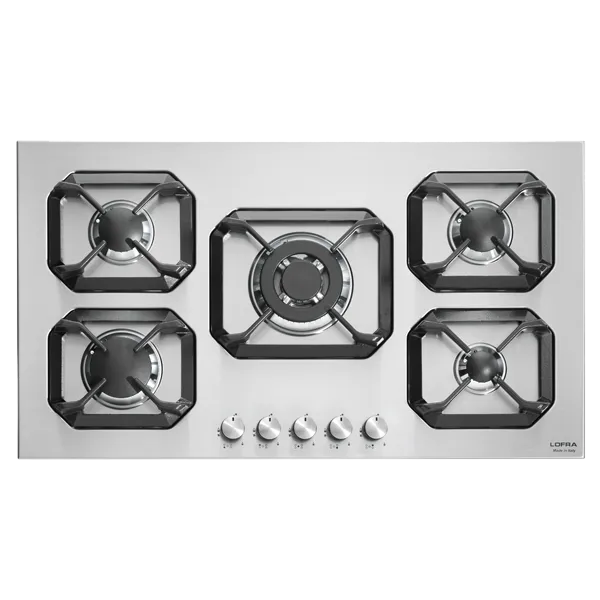 lofra-hls9a0-plaque-gaz-encastrable-inox-90-cm image 1