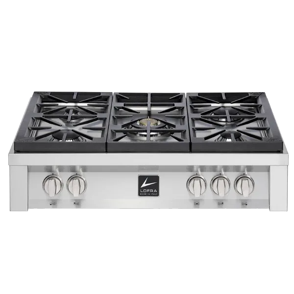 lofra-range-top-tas96-5-table-cuisson-gaz-inox-90-cm image 1
