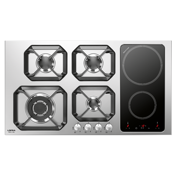 lofra-hls9g2i-plaque-mixte-gaz-induction-90-cm-inox image 1