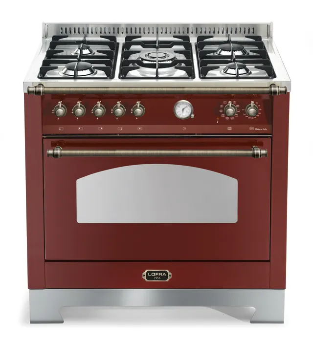 lofra-dolcevita-rrg96mft-ci-cuisini-re-gaz-rouge-bronze-90cm image 1