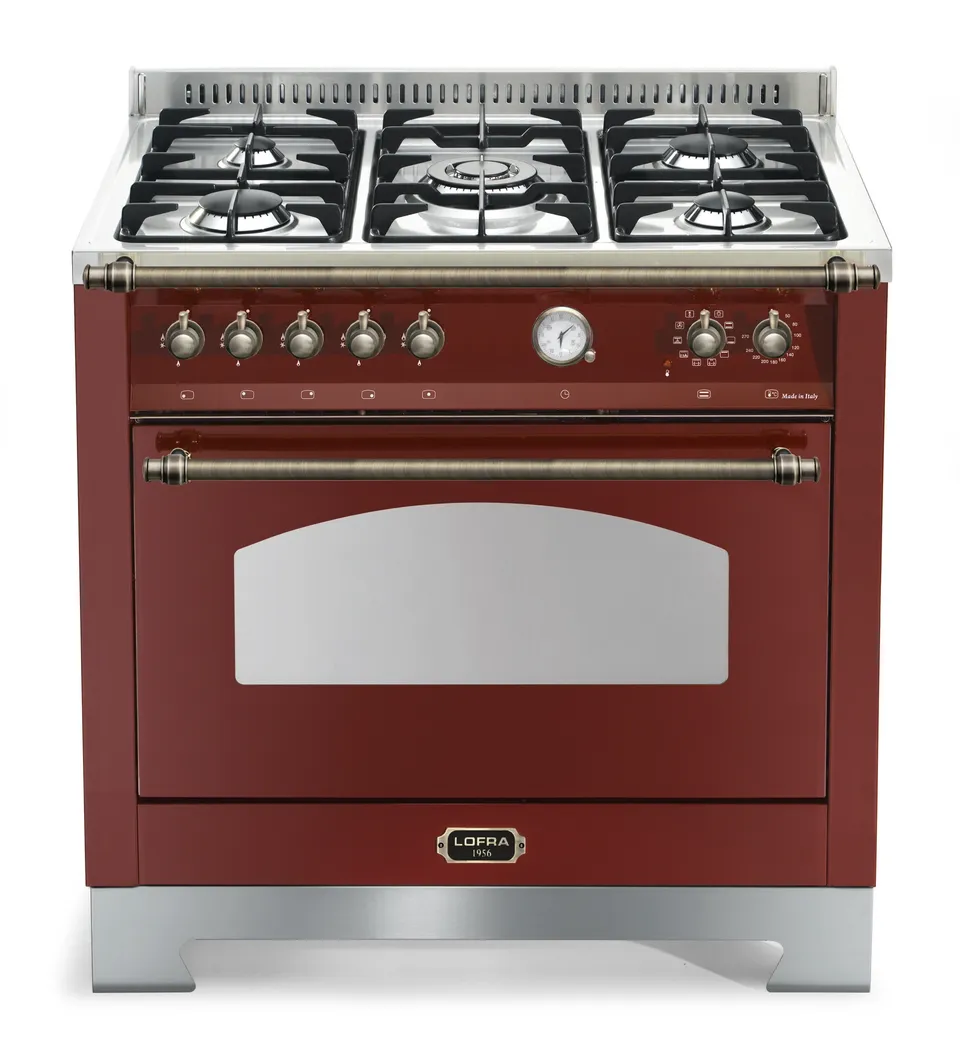 lofra-dolcevita-rrg96mft-ci-cuisini-re-gaz-rouge-bronze-90cm image 1
