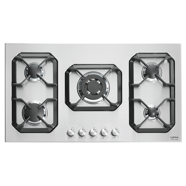 lofra-built-in-hobs-hls9c0-plaque-gaz-90-cm-inox-5-feux image 1