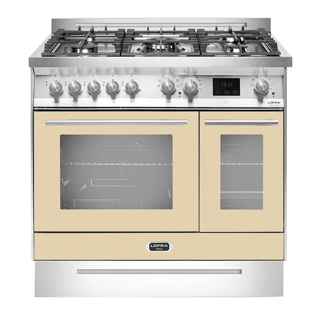 lofra-venezia-pbid96mfte-cuisini-re-90-cm-ivoire-5-feux image 1