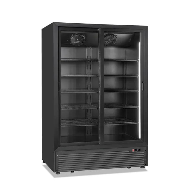 horekus-kcl1300-b-armoire-boissons-double-noire image 1