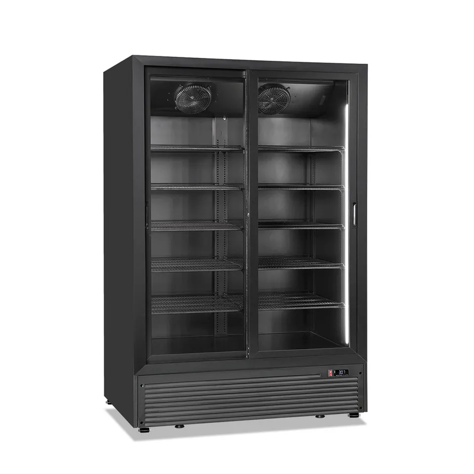 horekus-kcl1300-b-armoire-boissons-double-noire image 1