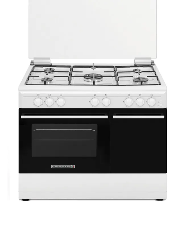 campomatic-cookers-cb95twc-cuisini-re-gaz-90-cm-blanc-5-feux image 1
