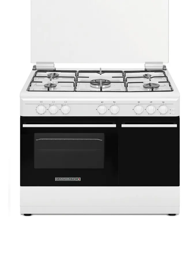 campomatic-cookers-cb95twc-cuisini-re-gaz-90-cm-blanc-5-feux image 1