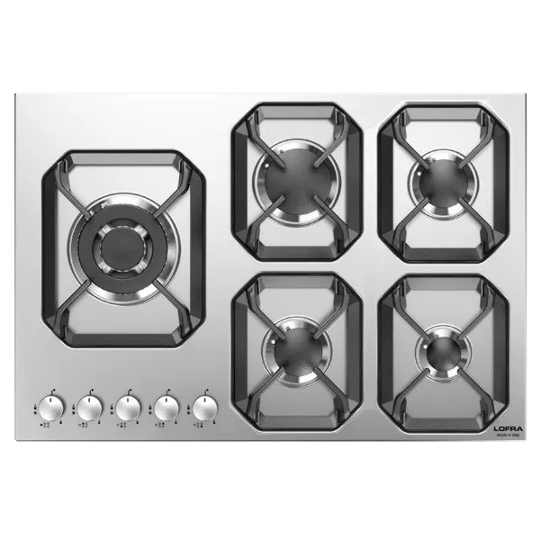 lofra-built-in-hobs-hls7b0-plaque-gaz-75-cm-inox-4-feux image 1