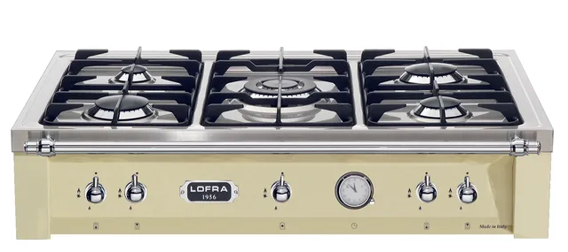 lofra-dolcevita-trbi96-5-table-120-cm-ivoire-chrome-4-feux image 1