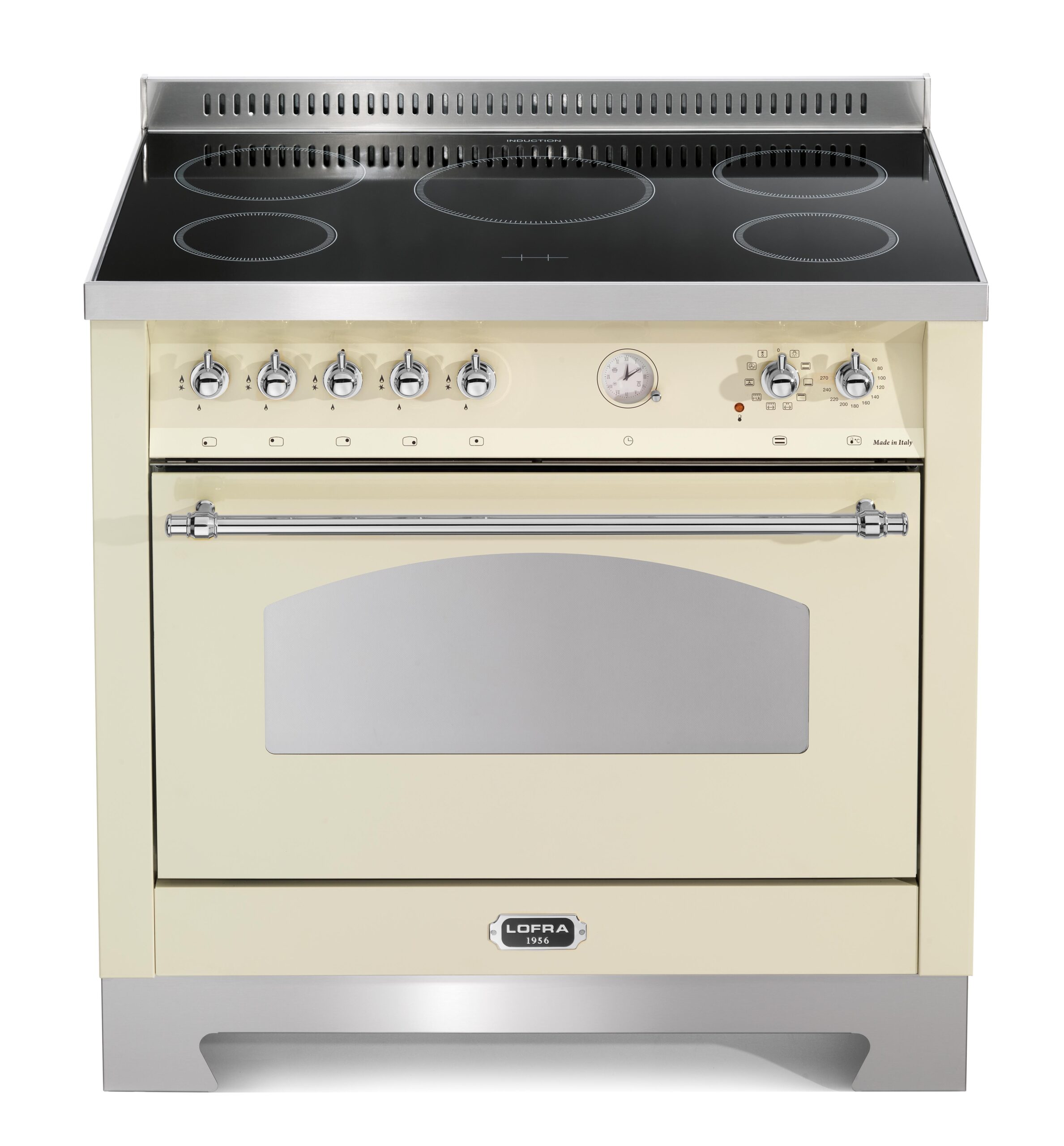 lofra-dolcevita-rbig96mft-cuisini-re-induction-ivoire-chrome image 1
