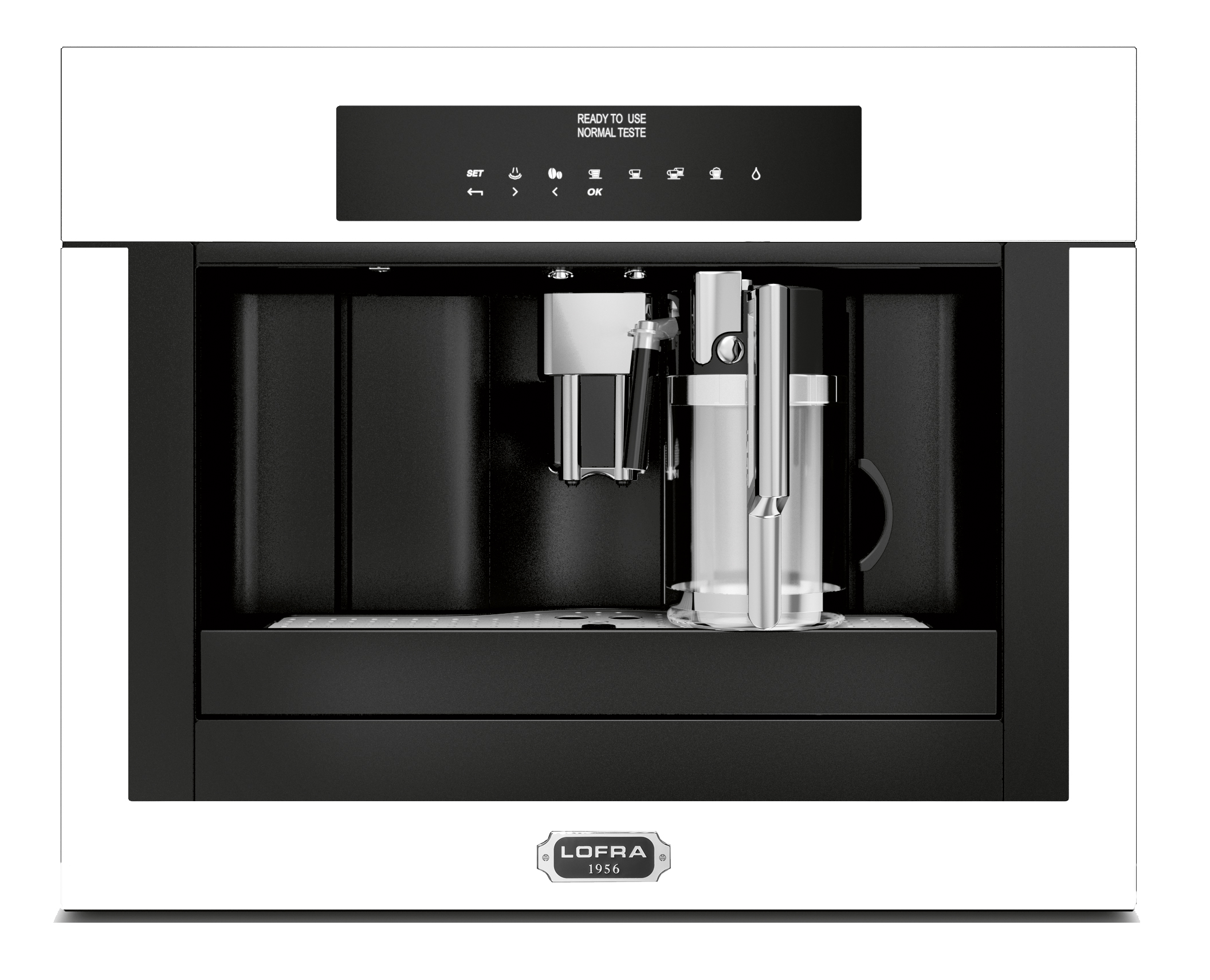 lofra-ybrpb66t-machine-caf-encastrable-blanc-perle-chrome image 1